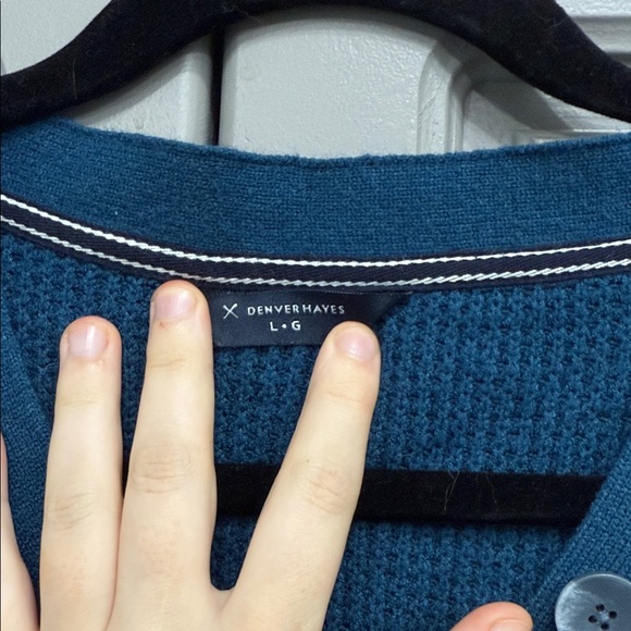 Denver Hayes Teal Buttoned Cardigan - Picture 2 of 10